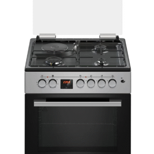 CUISINIERE HAIER HCR 2031EESB 60X60 INOX MIXTE 3 FEUX ET 1 ELECTRIQUE